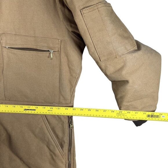 Wear Guard VTG Mens L Short 70s Canvas Pockets Quilted Coveralls Zip Work Wear - Picture 14 of 16